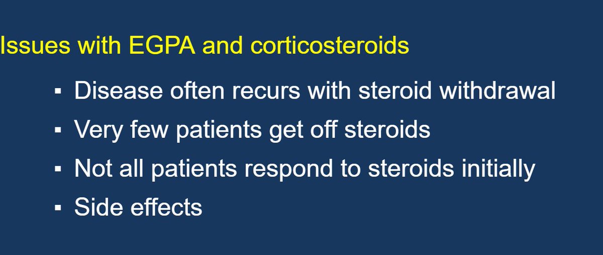 Richard Conway (@richardpaconway) on Twitter photo Why we can't just use steroids for EGPA (and most things in rheumatology) <a href="/RheumNow/">Dr. John Cush</a> #RNL2025 Why we can't just use steroids for EGPA (and most things in rheumatology) <a href="/RheumNow/">Dr. John Cush</a> #RNL2025