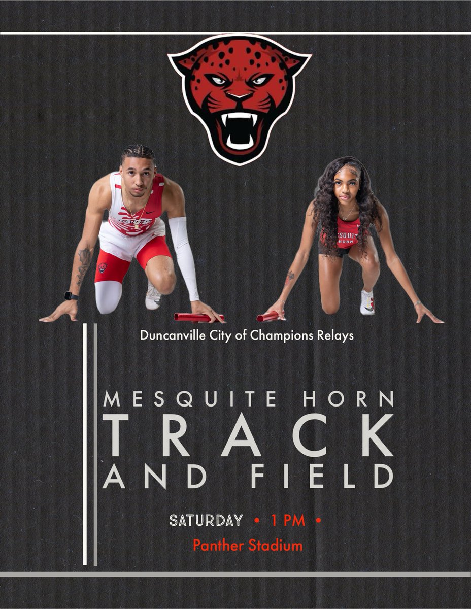 It’s that time !!
Come out Saturday and support your Jags as we compete in the Duncanville City of Champion Relays. ❤️🖤