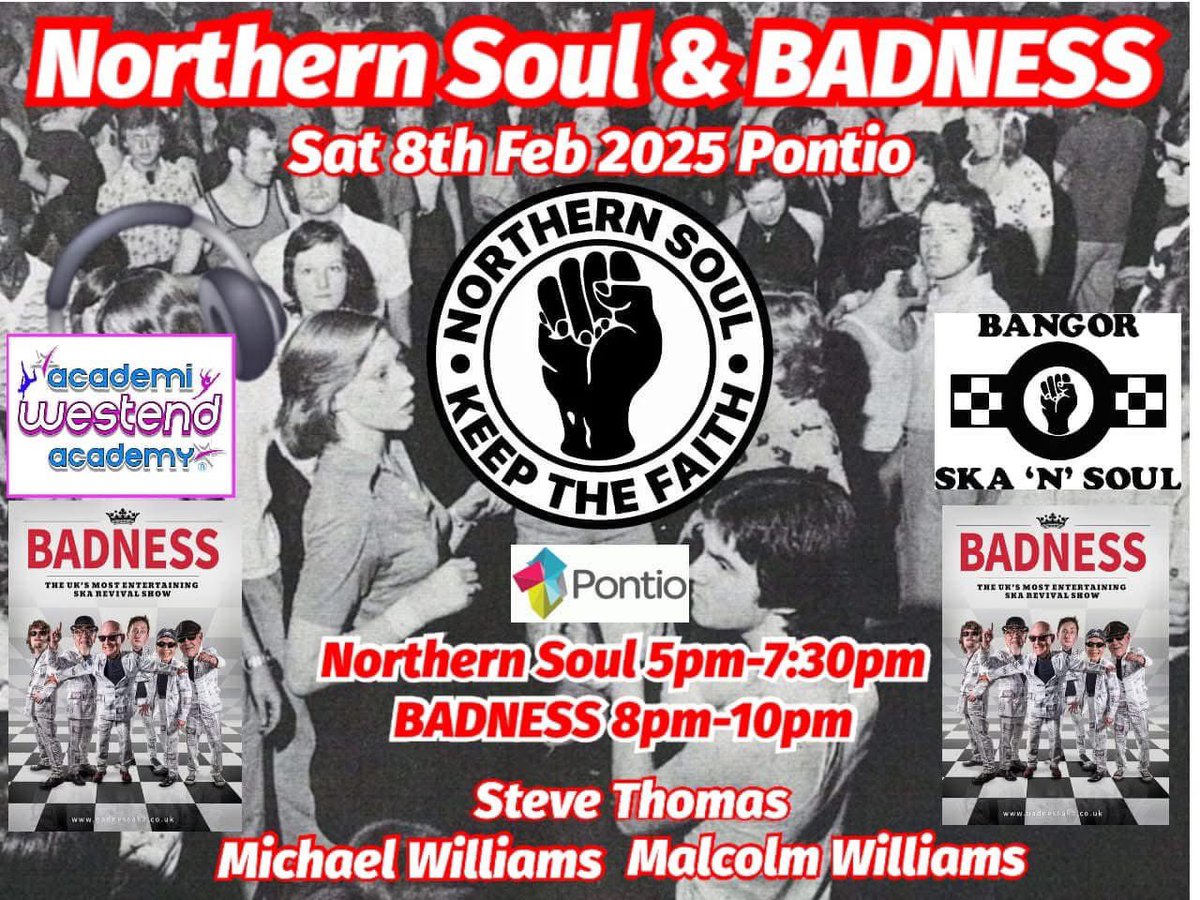 Tomorrow night Saturday 8th February, the Multi Award Winning &amp; Europe’s most entertaining Ska Revival Band Badness perform at the Theatr Bryn Terfel, Pontio Arts Centre in Bangor University. 

pontio.co.uk/online/article…