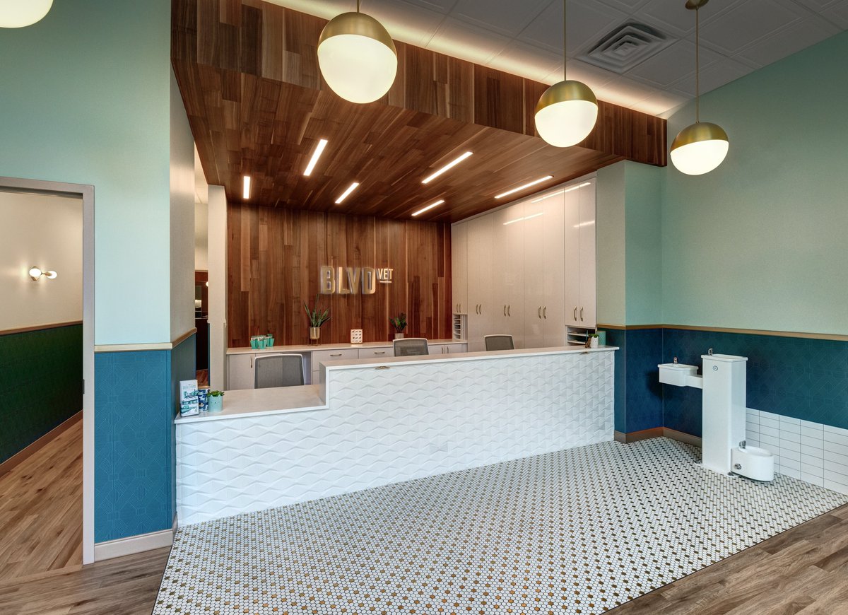 APEXDB's tweet image. We love our pets! That&apos;s why we&apos;re doing everything we can to make their next trip to the vet as stress-free as possible. Which of these Apex veterinarian office designs is your favorite?

#Apex #VeterinaryDesign #HealthCareConstruction #AnimalHospitalDesign #AnimalHospital