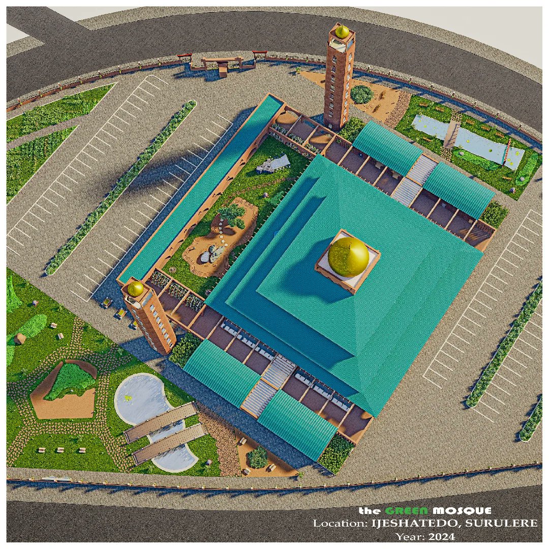 samad_af's tweet photo. THE GREEN MOSQUE, IJESHATEDO, LAGOS STATE.

Final Design Project for BSc. Architecture, University of Lagos.

AlhamduliLlah. https://t.co/HmgcTpp3gd