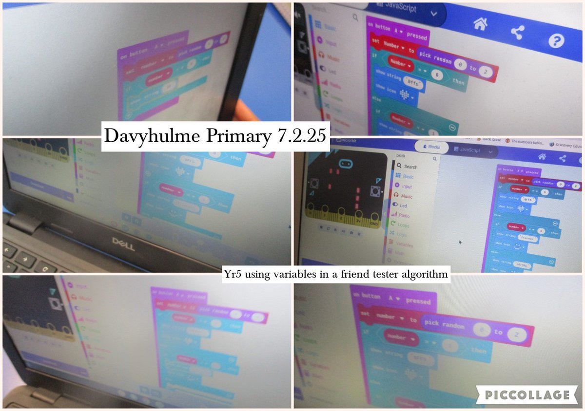 Today, Yr5 pupils were using variables in a friend tester algorithm for the micro:bit <a href="/DavyhulmePS/">Davyhulme Primary</a>