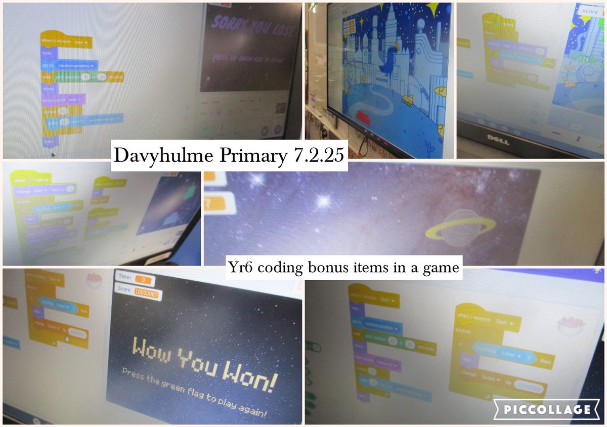 Pupils of Yr6 have been coding bonus items in a Scratch space invaders game today <a href="/DavyhulmePS/">Davyhulme Primary</a>