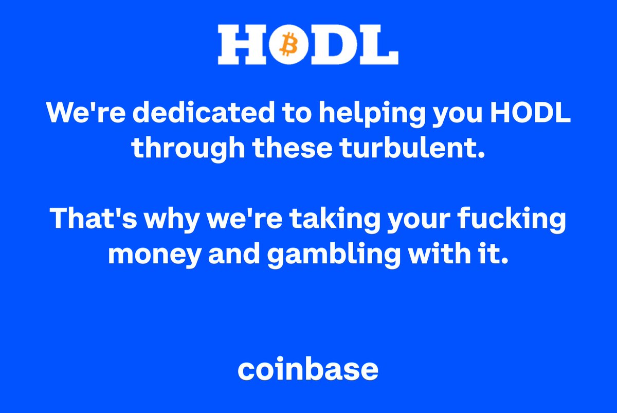 CoinbasePD's tweet image. #HODLStrong