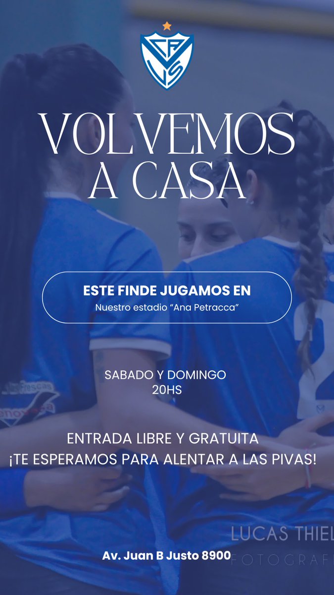 cammilamed's tweet photo. 🏠Después de varios meses sin ser locales, ¡volvemos a jugar en casa, en nuestro cancha y con nuestra gente! 

🔵División de Honor Femenina regresa a Vélez y queremos que seas parte de esta vuelta tan esperada por todos. 
@Velez @velezdeportivo @sabadovelezok @velezafondo https://t.co/C3c1w8w06s