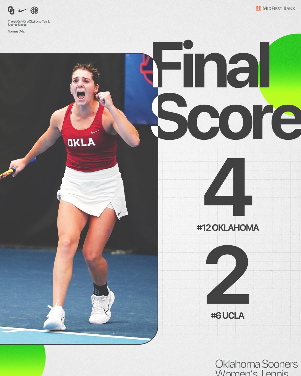 Statement made 😤

Sooners advance to the quarterfinals of the <a href="/ITA_Tennis/">ITA</a> National Team Indoor Championship!

#OUrFight | #ITATennis