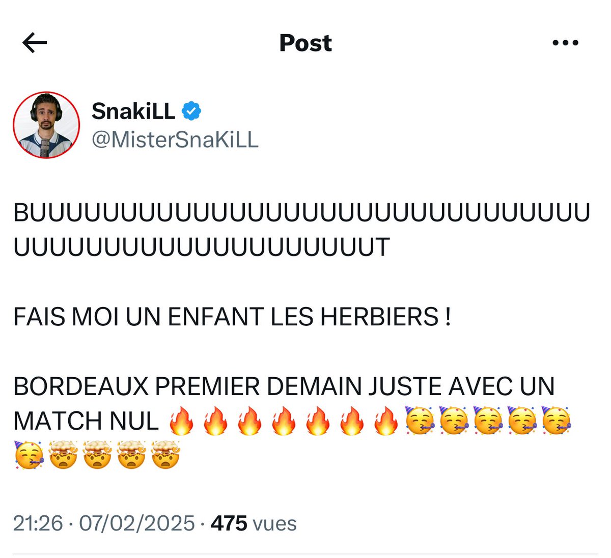 sebb33600's tweet photo. D après certains experts de notre communauté , si on fais match nul demain on est premier …
Il me donne très mal à la tête ce mec 
#Girondins https://t.co/r5VhP8yqTf