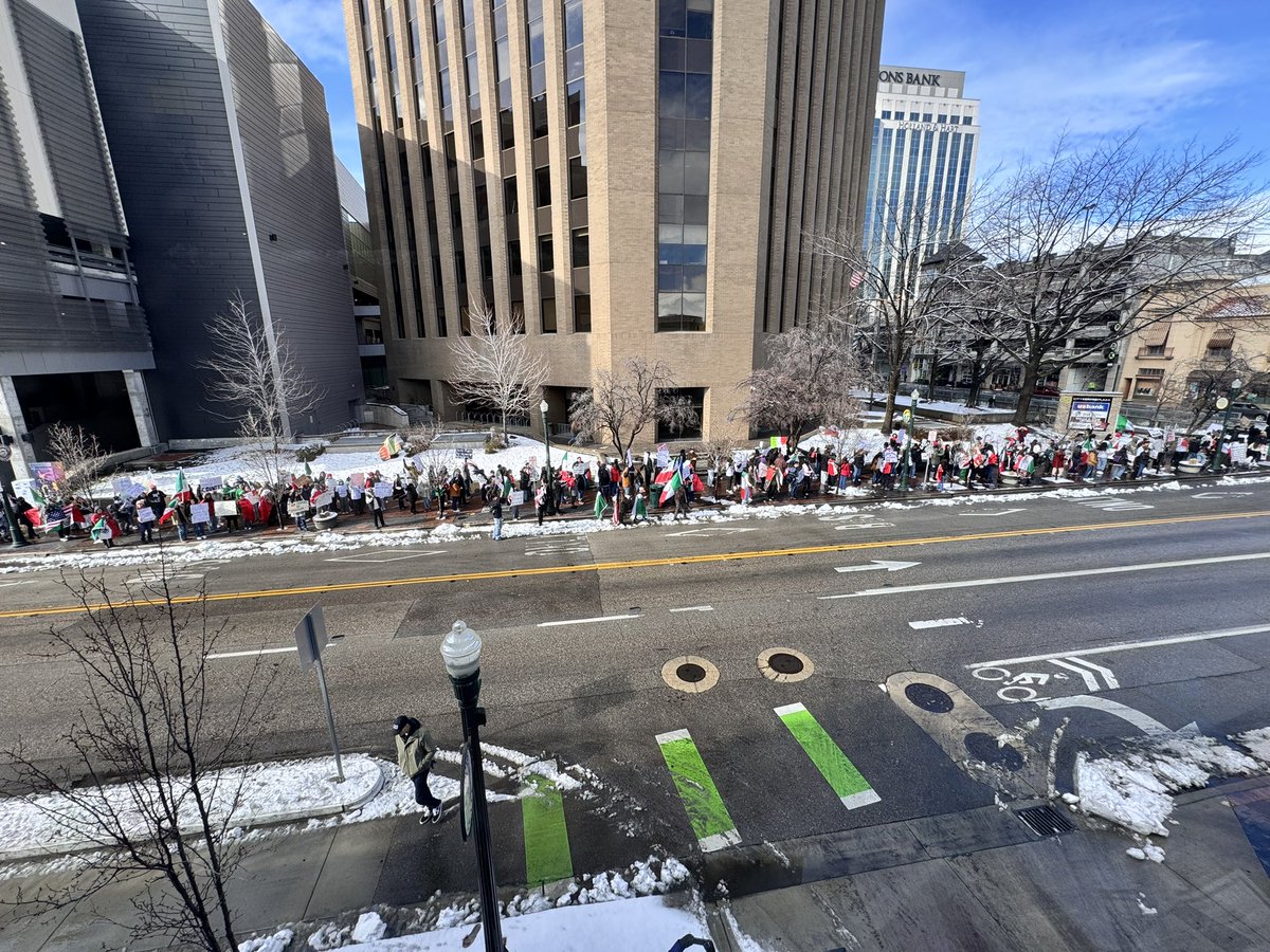 Large march along Capitol Blvd. right now heading towards Statehouse