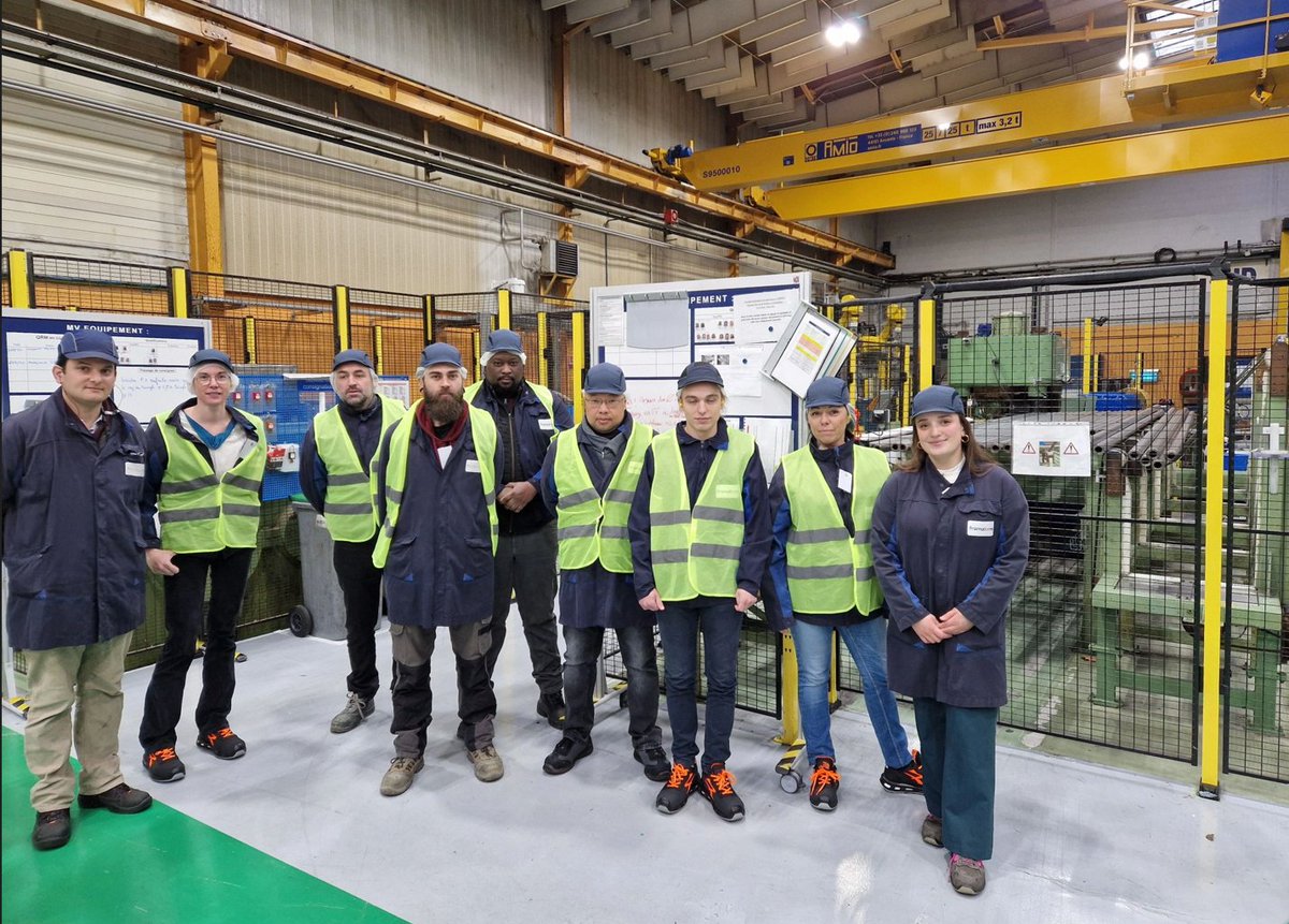 #JeRecruteAvecFranceTravailPro |📢Semaine des métiers du Nucléaire▶️Visite de l'entreprise  #FRAMATOME Montreuil Juigné qui transforme des ébauches en tubes allongés et moins épais par un procédé de laminage à froid🧑‍🏭