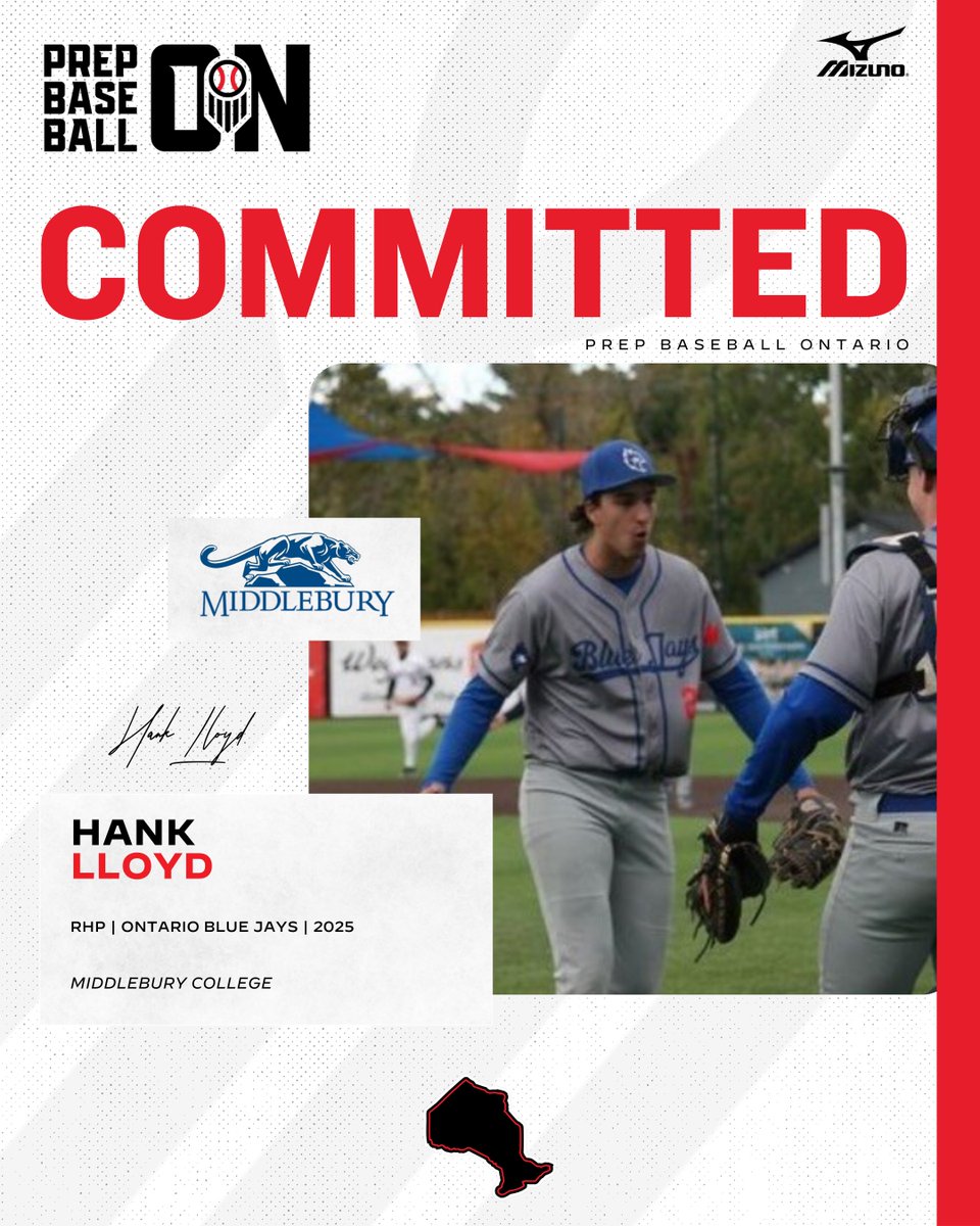 Prep Baseball Ontario (@prepbaseballon) on Twitter photo 🚨𝐂𝐎𝐌𝐌𝐈𝐓𝐌𝐄𝐍𝐓 𝐀𝐋𝐄𝐑𝐓🚨
'25 RHP Henry Lloyd (<a href="/OntarioBlueJays/">Ontario Blue Jays</a>) announces his commitment to Middlebury College.
<a href="/HankLloyd06/">Hank Lloyd</a> | <a href="/MiddAthletics/">Middlebury Athletics</a> 🚨𝐂𝐎𝐌𝐌𝐈𝐓𝐌𝐄𝐍𝐓 𝐀𝐋𝐄𝐑𝐓🚨
'25 RHP Henry Lloyd (<a href="/OntarioBlueJays/">Ontario Blue Jays</a>) announces his commitment to Middlebury College.
<a href="/HankLloyd06/">Hank Lloyd</a> | <a href="/MiddAthletics/">Middlebury Athletics</a>