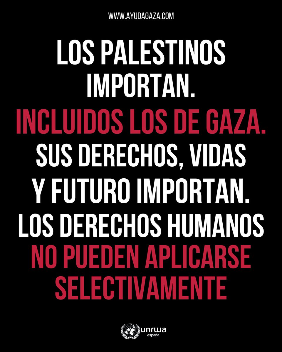 🔴 Los Derechos humanos no pueden aplicarse selectivamente. 🔴 
#Gaza #Palestina