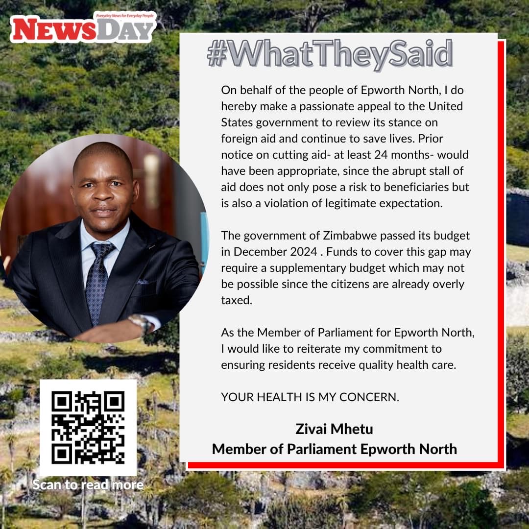Hon. Zivai Mhetu tweet media