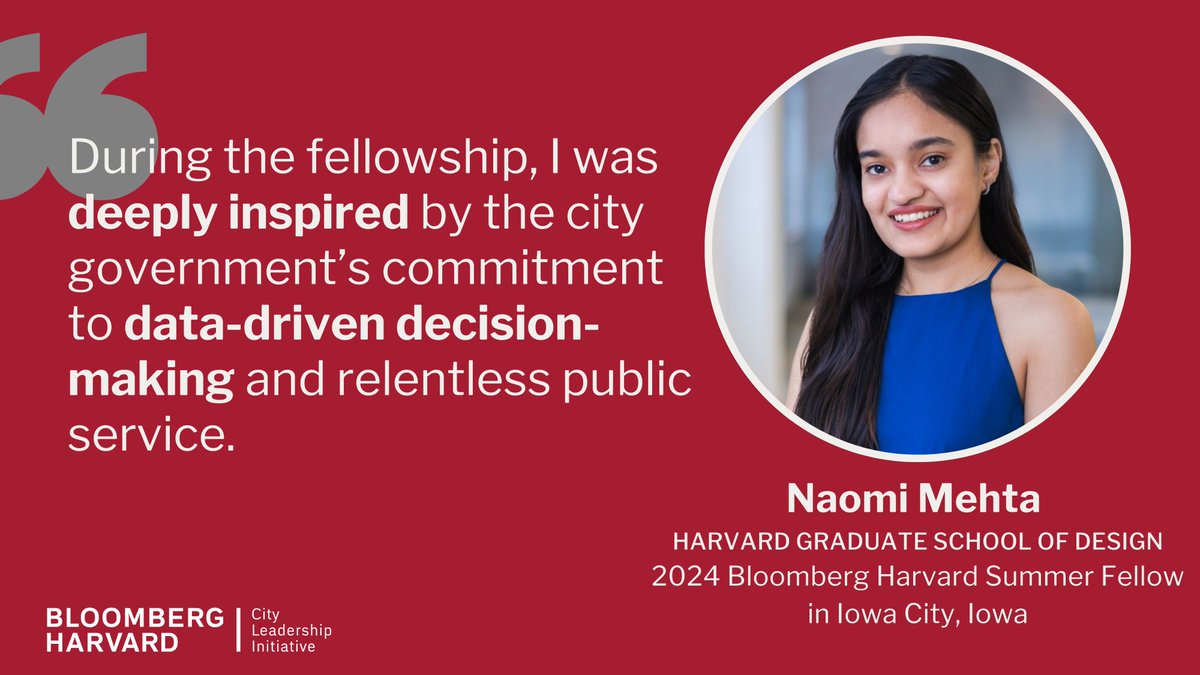 Bloomberg Harvard City Leadership Initiative (@bhcityleaders) on Twitter photo #FellowSpotlight: As a 2024 Bloomberg Harvard Summer Fellow, Naomi Mehta of <a href="/HarvardGSD/">Harvard GSD</a> identified pathways to enable affordable housing development in Iowa City, Iowa. <a href="/Harvard/">Harvard University</a> graduate students: want to gain skills and make a difference in cities as a paid fellow this summer? #FellowSpotlight: As a 2024 Bloomberg Harvard Summer Fellow, Naomi Mehta of <a href="/HarvardGSD/">Harvard GSD</a> identified pathways to enable affordable housing development in Iowa City, Iowa. <a href="/Harvard/">Harvard University</a> graduate students: want to gain skills and make a difference in cities as a paid fellow this summer?