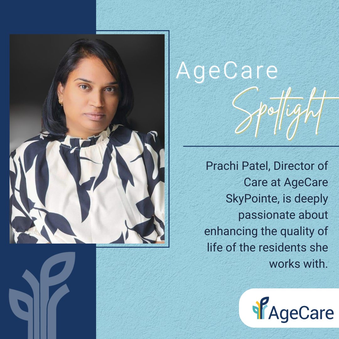 AgeCareCanada's tweet image. Staff Spotlight: Meet Prachi, Director of Care at AgeCare Skypointe (Calgary, AB)! 🌟

Prachi’s passion for caring and commitment to her team drives her every day. Thank you, Prachi, for your leadership and dedication! ❤️

#longtermcarehome #staffspotlight #employeeappreciation