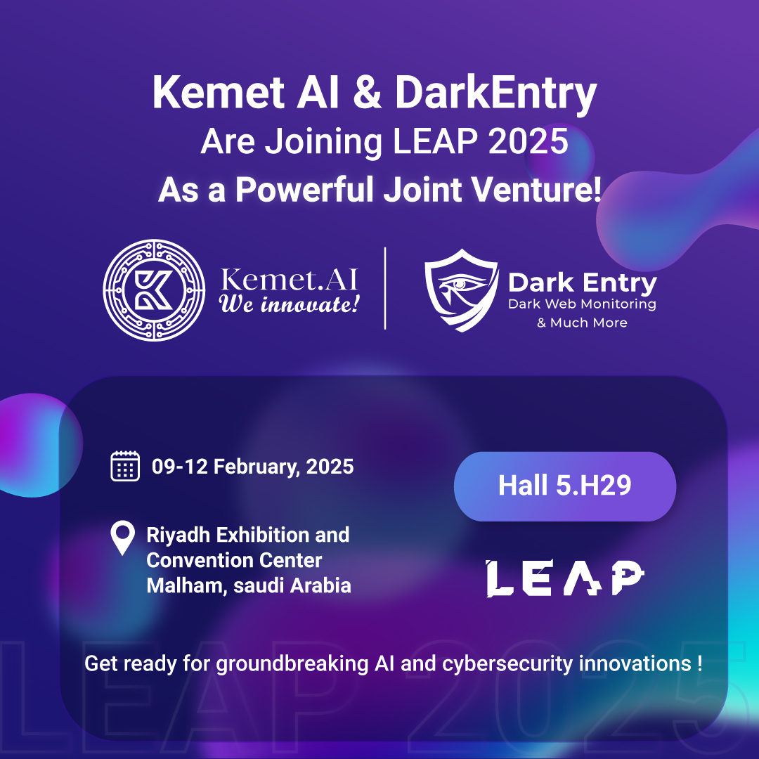 سعيدين بإن شركتنا <a href="/DarkEntryAms/">Dark Entry</a>  ان شاء الله هتكون موجودة في #LEAP25 أكبر مؤتمر تقني في الشرق الأوسط!

تقدر تنورنا في المؤتمر في Hall 5, H29 عشان تشوف Live demo لأحدث خدماتنا في مجال السايبر سكيورتي.

هتشرف بمقابلة حضراتكم هناك ان شاء الله 😀