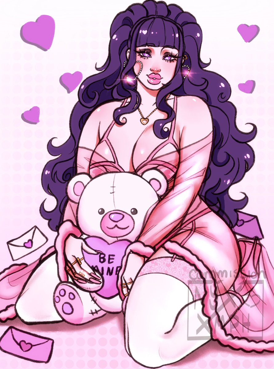 Valentines YCH comm for <a href="/oilacryl/">Techno</a> !