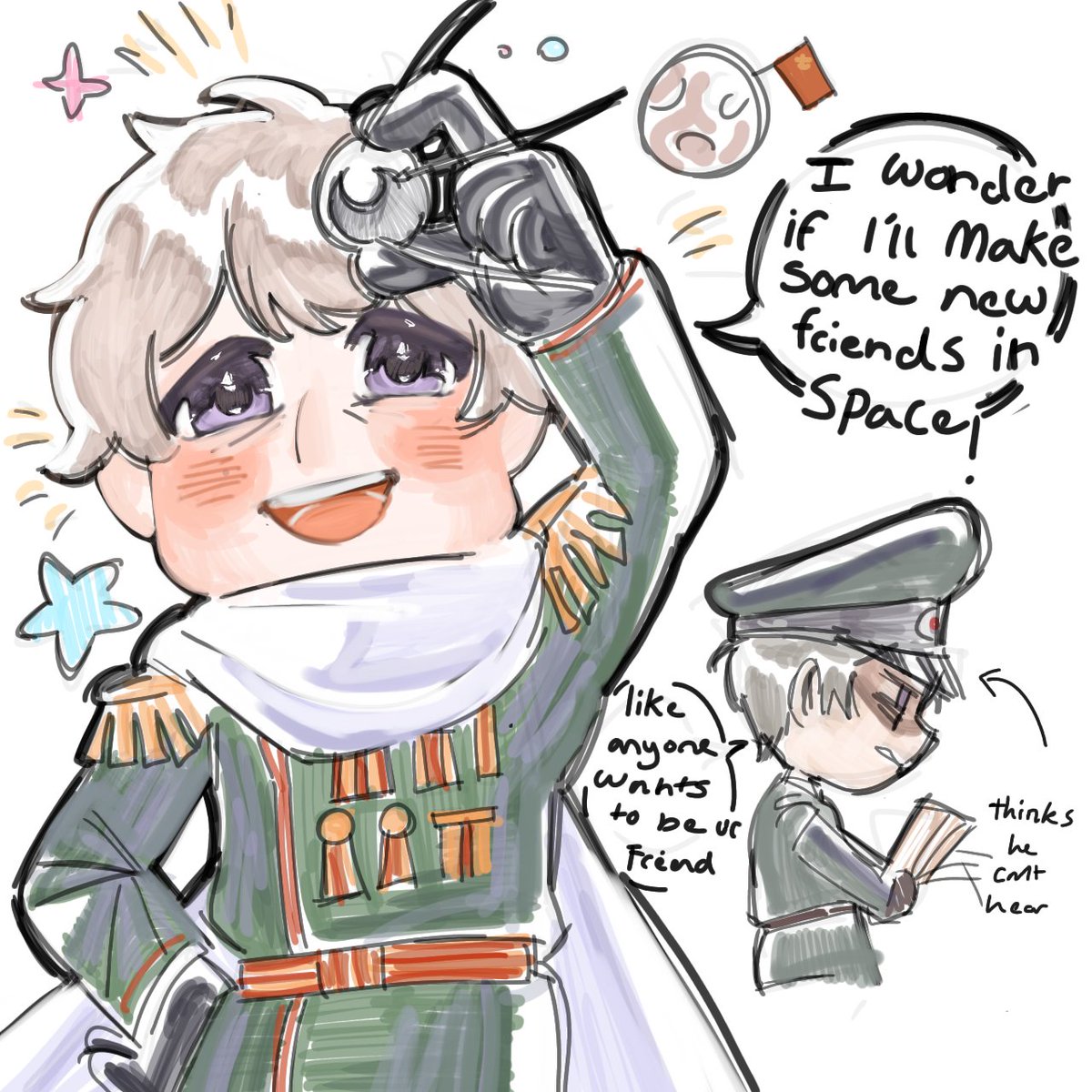 DAllA5DYNAM1T3's tweet photo. I am lazy I am lazy I am lazy but I fuckin love the cold war #hetatwt #hetalia #USSR #Russia #Germany #GDR #Fanarts #digitalart https://t.co/aLU2Gl1mCG