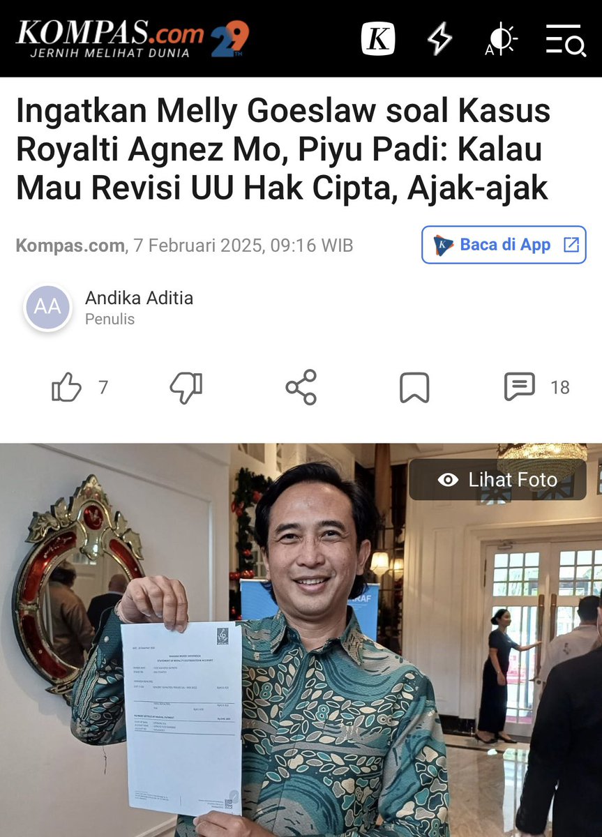 Sebagai ketua AKSI (Asosiasi Komposer Seluruh Indonesia ) saya ingin teman2 pencipta lagu untuk mengawal perubahan UU Hak Cipta yang konon digagas Melly Goeslow. Masalahnya kita ga pernah diberitahu. Disatu sisi kita masih teriak2  berjuang buat pencipta lagu.
