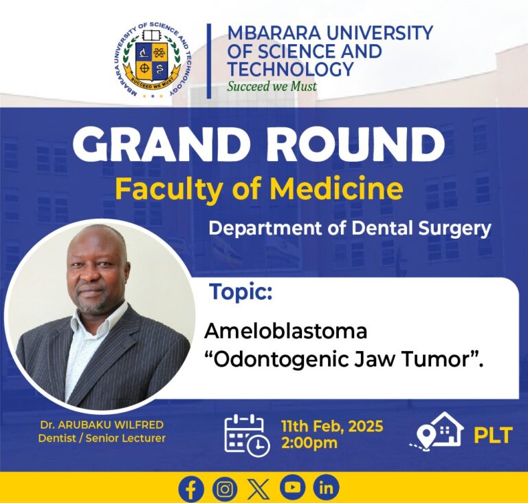 MUST FACULTY OF MEDICINE (@mustmedfaculty) on Twitter photo Ameloblastoma “Odontogenic Jaw Tumor”-Grand Round. Follow the link for details: must.ac.ug/event/amelobla…
<a href="/MbararaUST/">Mbarara University</a>
<a href="/MustMedFaculty/">MUST FACULTY OF MEDICINE</a>
<a href="/joseph_ngonzi/">JOSEPH NGONZI</a>
<a href="/JTusiimire/">Jonans Tusiimire</a> Ameloblastoma “Odontogenic Jaw Tumor”-Grand Round. Follow the link for details: must.ac.ug/event/amelobla…
<a href="/MbararaUST/">Mbarara University</a>
<a href="/MustMedFaculty/">MUST FACULTY OF MEDICINE</a>
<a href="/joseph_ngonzi/">JOSEPH NGONZI</a>
<a href="/JTusiimire/">Jonans Tusiimire</a>