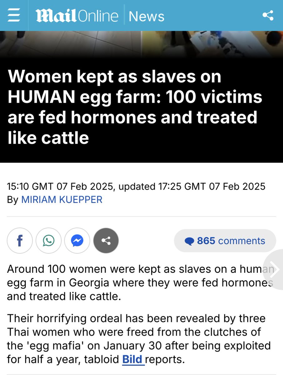 Reproductive industries create a demand for women's eggs. Once body parts are turned into products to be bought, horrific exploitation is to be expected; there is no "safe" way to sell flesh.

"The women were held captive on a 'human farm' in the eastern European country of