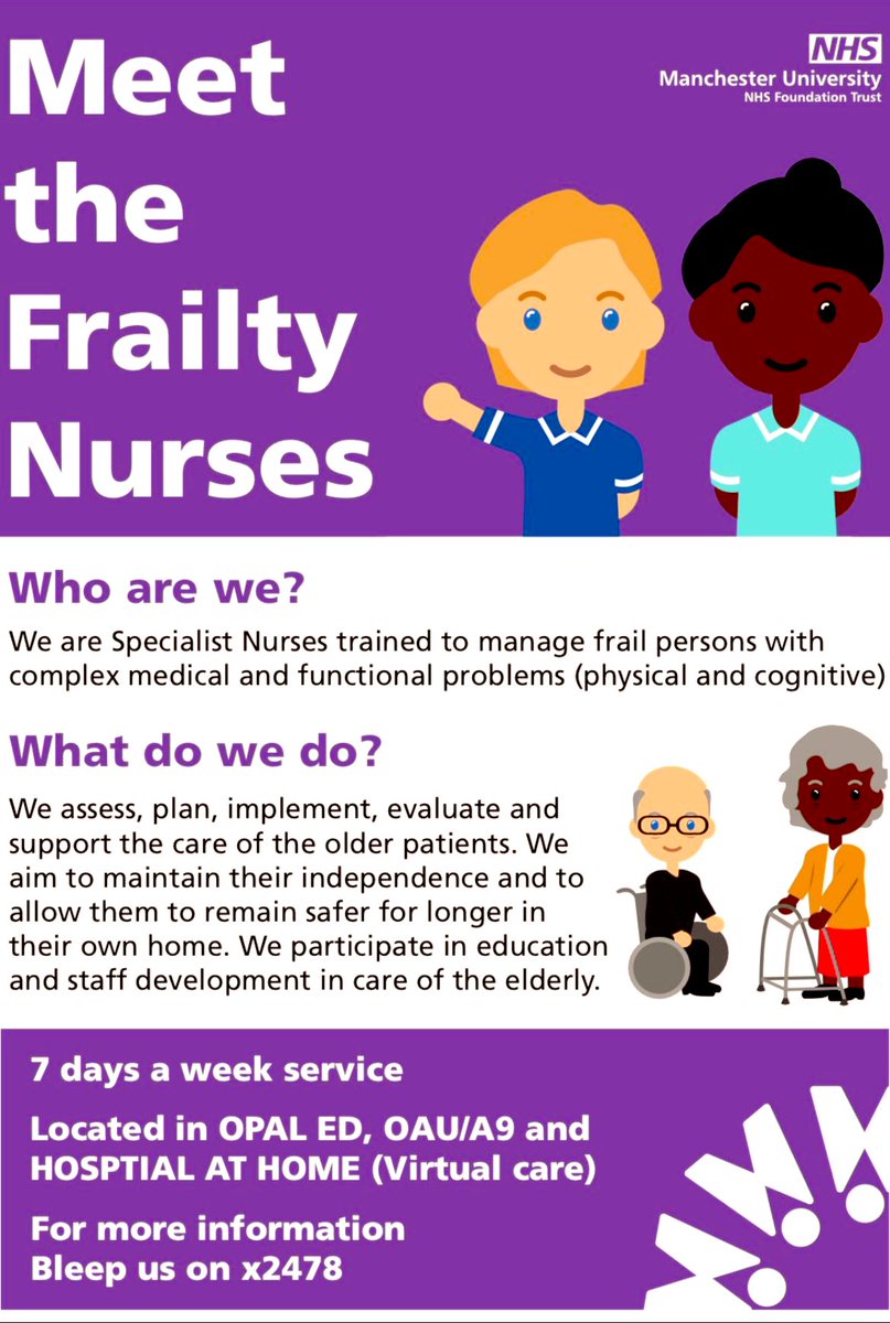 Frailty Specialist Nurses at Wythenshawe Hospital