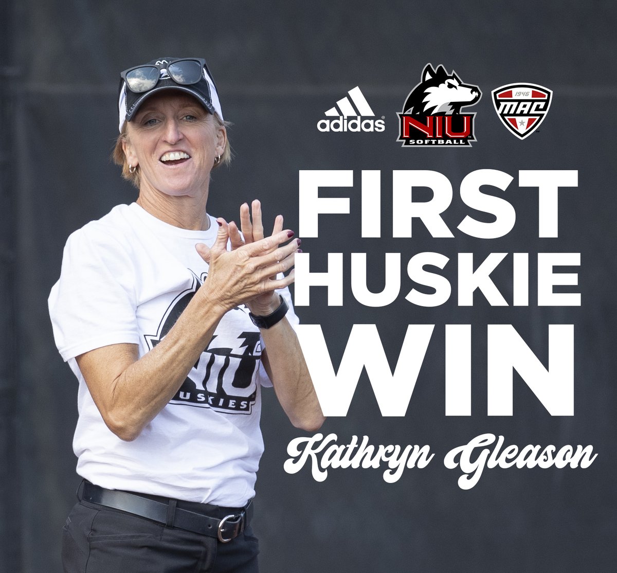 Congratulations to <a href="/SBCoachG/">CoachGleason</a> on her first WIN as a Huskie 🐾