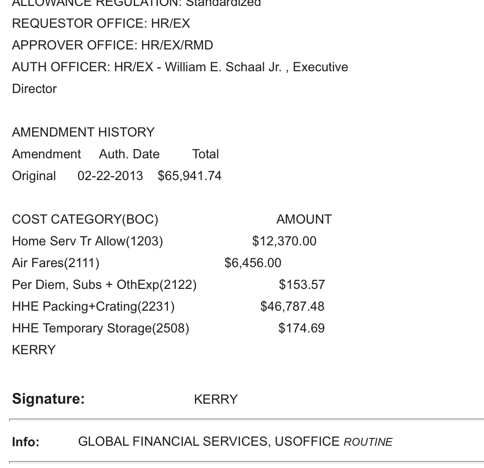 To give an idea about how crazy expensive it is to bring back foreign service officers - these were the orders from my last post, 12 years ago...

$65,000

Now multiply that by thousands.