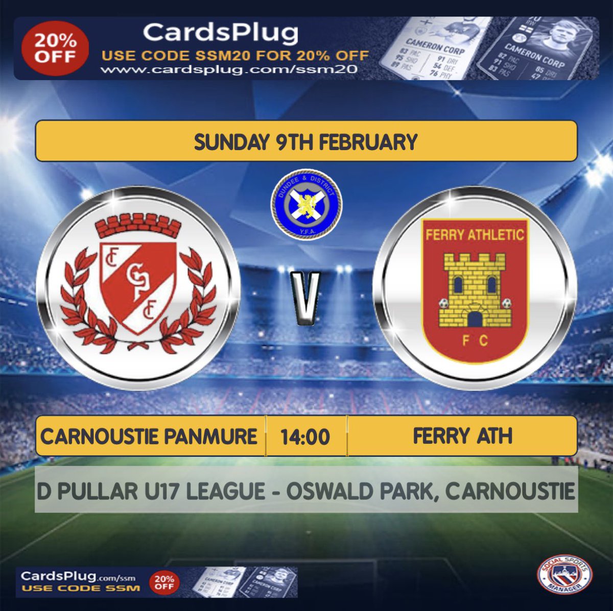 Another hard away fixture on Sunday, as we make the short trip along to Carnoustie. The teams sit 4th and 5th in the table so expecting a close fought encounter 🟡🔵