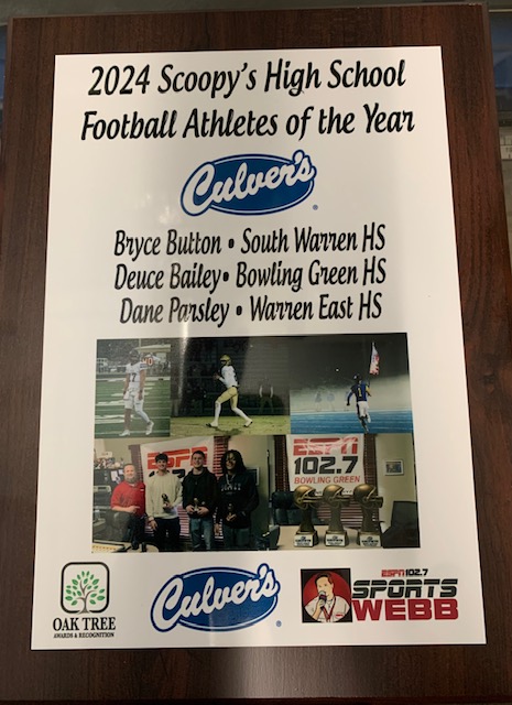 Brian Mush Webb (@the_sports_web) on Twitter photo Our 10th edition <a href="/culvers/">Culver's Restaurants</a> BG, KY "Scoopy's" HSFB P/Year! <a href="/ButtonBryce/">Bryce Button</a> <a href="/DaneParsley18/">Dane Parsley</a> <a href="/DeuceBailey1/">Deuce Bailey</a>
See it at Culver's on your next visit! It has been an honor to cover these guys since little league football. They are everything you would ever want out of young men! #7MMSports Our 10th edition <a href="/culvers/">Culver's Restaurants</a> BG, KY "Scoopy's" HSFB P/Year! <a href="/ButtonBryce/">Bryce Button</a> <a href="/DaneParsley18/">Dane Parsley</a> <a href="/DeuceBailey1/">Deuce Bailey</a>
See it at Culver's on your next visit! It has been an honor to cover these guys since little league football. They are everything you would ever want out of young men! #7MMSports