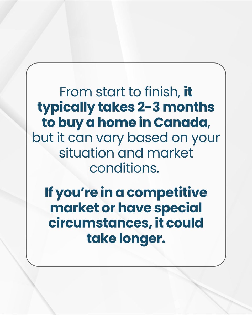 BrokerJerome's tweet image. How long do you think it takes to buy a home in Canada?

It typically takes 2 to 3 months. Let&apos;s discuss how to streamline your home-buying journey!

#HomeBuyingProcess #MortgageTips #CanadianRealEstate #FirstTimeBuyer #MortgageBroker #RealEstateCanada #HomeOwnership