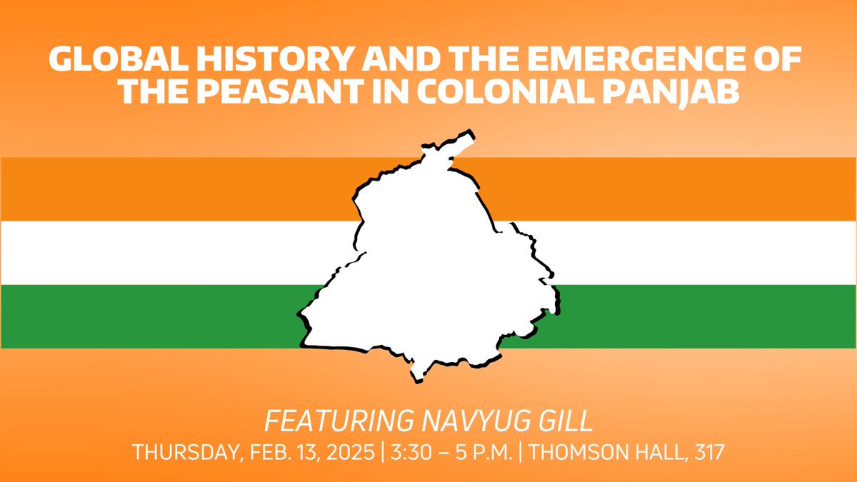 UW South Asia Center (@uwsouthasia) on Twitter photo Happening today!
Join <a href="/navyuggill/">Navyug Saffuwalia</a> as he provides a deep dive into the peasant’s role in shaping political power in Panjab.
In-person | 3:30 – 5 p.m.
Thomson Hall (THO) 317
More details: bit.ly/SAC-GILL
<a href="/UWArtSci/">UW College of Arts & Sciences</a> <a href="/UW/">University of Washington</a> <a href="/wpunj_edu/">William Paterson University</a> <a href="/HistoryWP/">History at WP</a> Happening today!
Join <a href="/navyuggill/">Navyug Saffuwalia</a> as he provides a deep dive into the peasant’s role in shaping political power in Panjab.
In-person | 3:30 – 5 p.m.
Thomson Hall (THO) 317
More details: bit.ly/SAC-GILL
<a href="/UWArtSci/">UW College of Arts & Sciences</a> <a href="/UW/">University of Washington</a> <a href="/wpunj_edu/">William Paterson University</a> <a href="/HistoryWP/">History at WP</a>