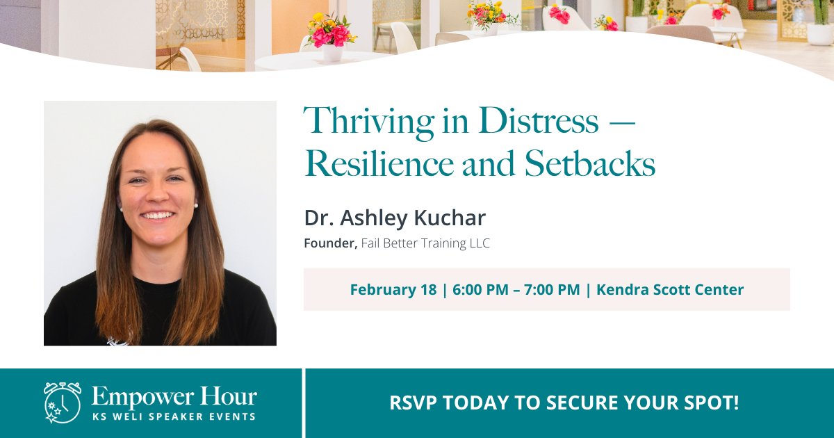 Austin Technology Incubator (@ati_ut) on Twitter photo Join <a href="/kswelinstitute/">Kendra Scott WEL Institute</a>'s FIRST Empower Hour of the semester with Dr. Ashley Kuchar! Learn practical strategies to handle setbacks & build resilience.
๐
Save your spot now! โฌ๏ธ
eventbrite.com/e/empower-hourโฆ Join <a href="/kswelinstitute/">Kendra Scott WEL Institute</a>'s FIRST Empower Hour of the semester with Dr. Ashley Kuchar! Learn practical strategies to handle setbacks & build resilience.
๐
Save your spot now! โฌ๏ธ
eventbrite.com/e/empower-hourโฆ