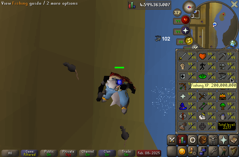 EnjoysRs's tweet image. 200m Fishing &amp;amp; Woodcutting