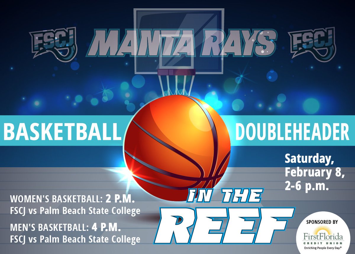 FSCJ Athletics (@fscjmantarays) on Twitter photo Join us tomorrow for an epic afternoon of #FSCJHoops, featuring <a href="/FSCJWBB/">FSCJ Women’s Basketball</a> at 2pm and <a href="/FSCJMBB/">FSCJ Men’s Basketball</a> at 4pm Join us tomorrow for an epic afternoon of #FSCJHoops, featuring <a href="/FSCJWBB/">FSCJ Women’s Basketball</a> at 2pm and <a href="/FSCJMBB/">FSCJ Men’s Basketball</a> at 4pm