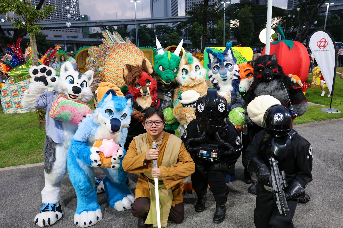 An amazing honor to be part of the Chingay Pre-Parade Carnival as #furries this year, alongside big groups like the 501st Legion! I couldn't #fursuit in the heat like the rest, but I loved capturing the magic as a photographer and handler. #ChingaySG2025 #FursuitEveryday #Furry
