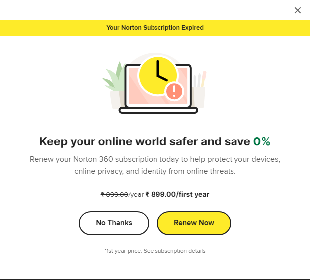 therealClouDx's tweet photo. Tempting offer @Norton - but I'll pass. https://t.co/LKJXQCzuV5