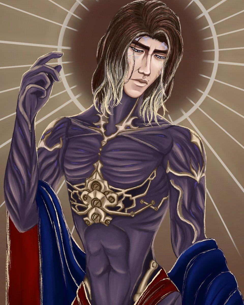 L3onissfangs's tweet photo. JesuviktOr 🛐🛐🛐
This time I used other brushes!! I love the finish, it's really beautiful 

#viktorarcane #viktor #viktornation #arcane2 #arcanenetflix #digitalpainting #digitalart #leagueofleyends #fanart #jayvik https://t.co/IA8k049Z7n