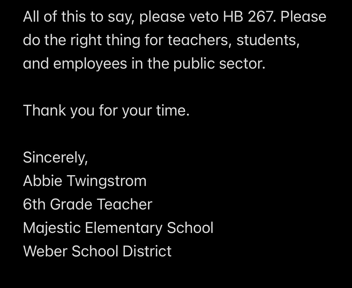 abbiegail727's tweet photo. @GovCox @SpencerJCox 

Please Veto HB 267. https://t.co/FgwZxnagSG