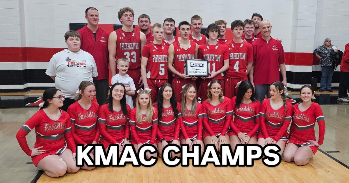 With a 77-71 victory at Cardington tonight, Fredericktown takes the outright KMAC championship 🏆