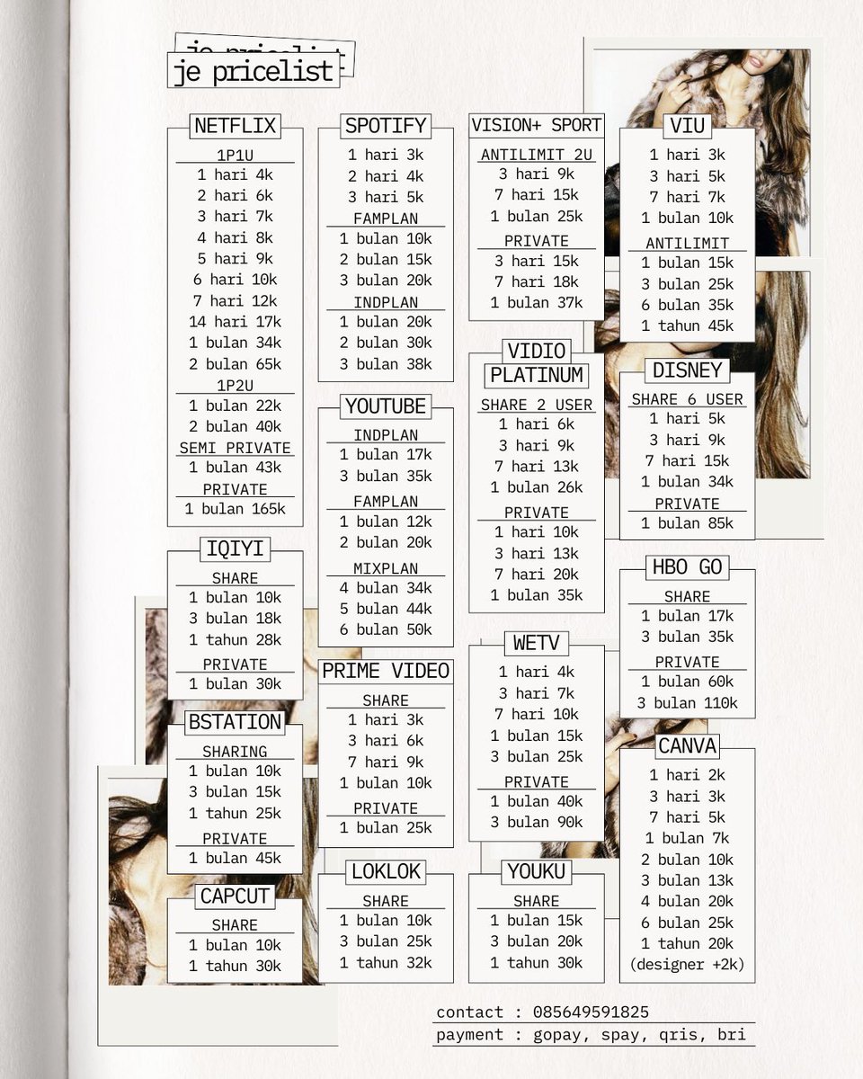 hellawww ── .✦
aplikasi premium  by.je
⟡ trusted
⟡ since 2021
⟡ 💯 bergaransi
⤷ bisa qris ✧ ˚. 🎀

order by: 
💌 wa.me/6285649591825 [fast respon💗]
 #zonauang