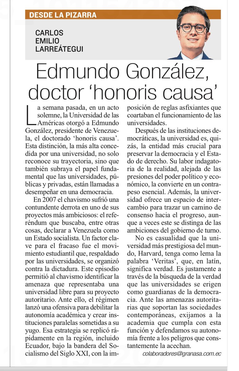 Mi columna en <a href="/Expresoec/">Diario Expreso</a> del sábado 8 de febrero. Gracias a quienes puedan leerla.