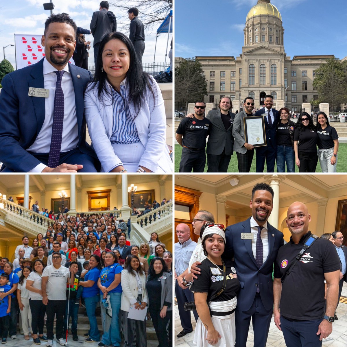 Proud Afro-Latino and what another wonderful Latino Day at the Capitol! 

Thankful for the incredible organizations, advocates, and everyday Georgians who showed up to use their voice and color in how rich and diverse our Latino communities are. Estamos aquí! #Gapol