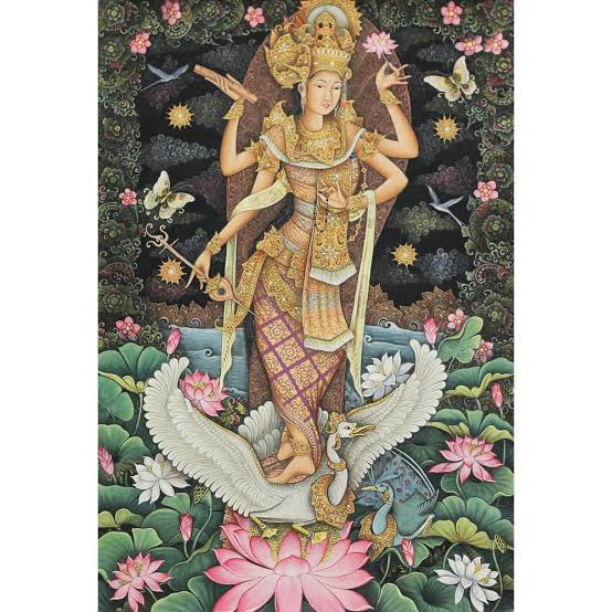 Om kawyam wyakaranam tarkham
Weda çastram puranakam
Kalpa sidhini tantrani
Twam prasadat karoksabet

Om Sang hyang Saraswati, Engkau mencipta segala ilmu Tattwa
Weda dan Sastra, Purana2, serta Tantra
Yang menjiwai dan berkuasa sepanjang masa.

Selamat Hari Suci Saraswati 🧘🙏