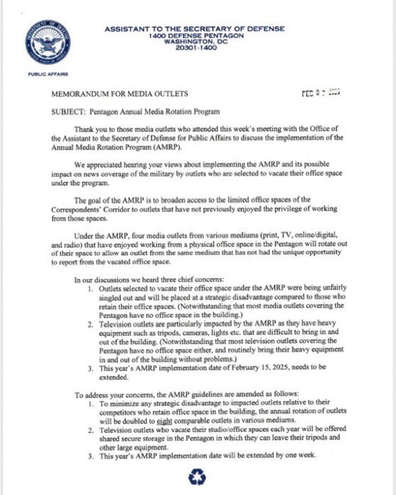 JUST NOW: The Pentagon removes CNN out of their workspace and gives the spot to Newsmax.