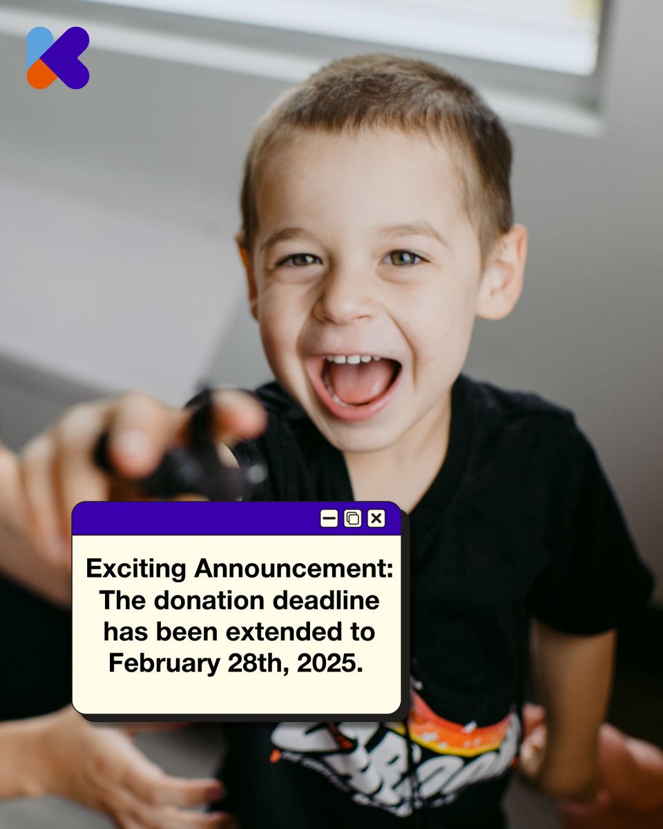 Great news!  The donation deadline has been extended to Feb 28, 2025, allowing #Canadians to claim Jan &amp; Feb donations on their 2024 taxes. Let your generosity make a real difference in the lives of Autistic kids, teens &amp; adults.
Give today: funraise.org/.../fd0ba989-8…