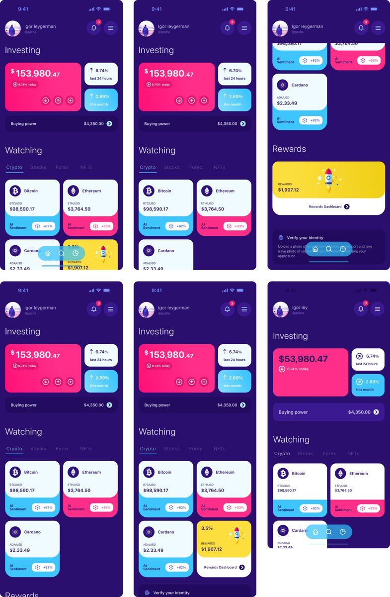 ilcreations's tweet image. Hi y'all, check it out, I am working on some designs for a new project :) 

#crypto #bitcoin #cryptocurrency #design #designer #productdesign #uiux #productdesign #btc #eth #ethereum #ai #aiagent #finance #fintech