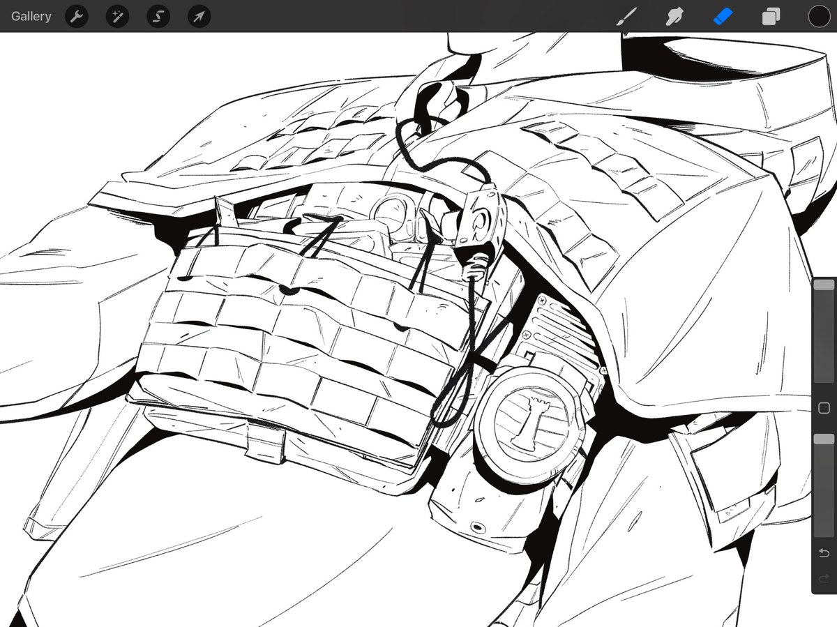 Theres always something very therapeutic about drawing gear ngl
#Procreate
