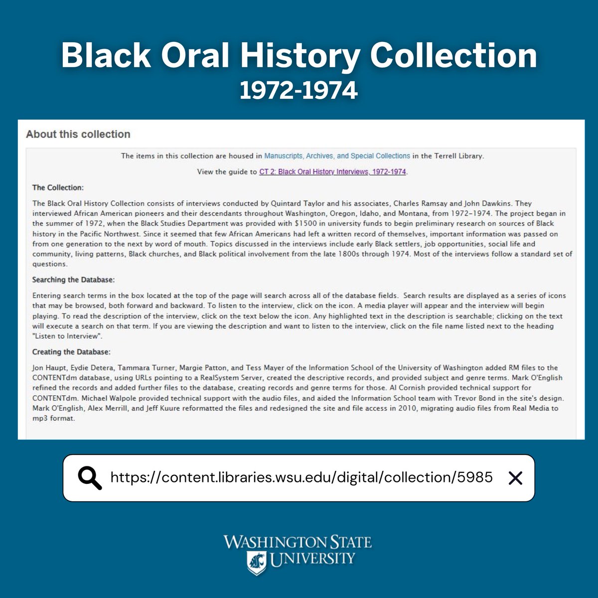 Voces Oral History Center tweet media