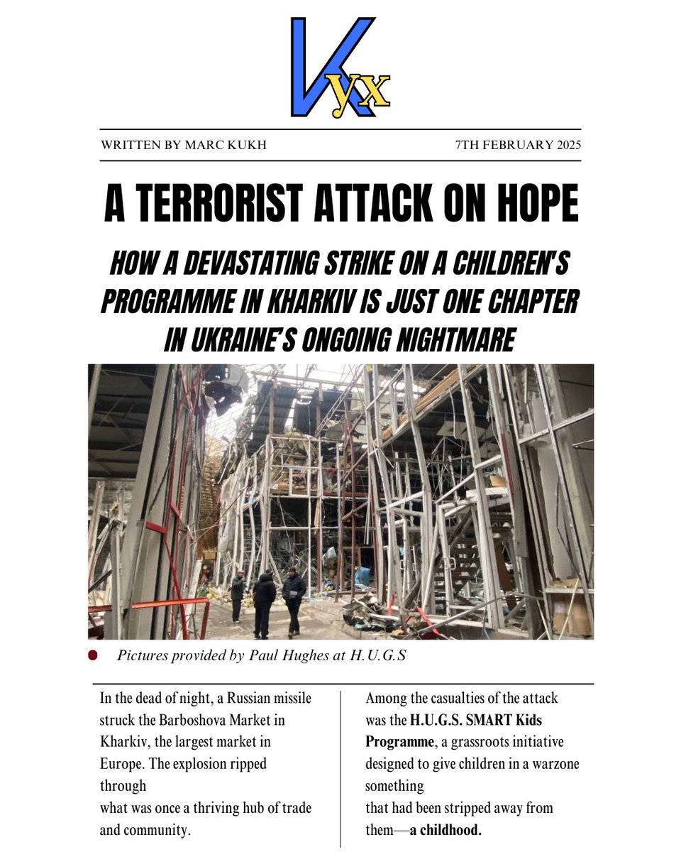A TERRORIST ATTACK ON HOPE – HOW A RUSSIAN STRIKE DESTROYED A CHILDREN’S PROGRAMME IN KHARKIV
Read the full story here on facebook 
facebook.com/share/p/17gpjC…
