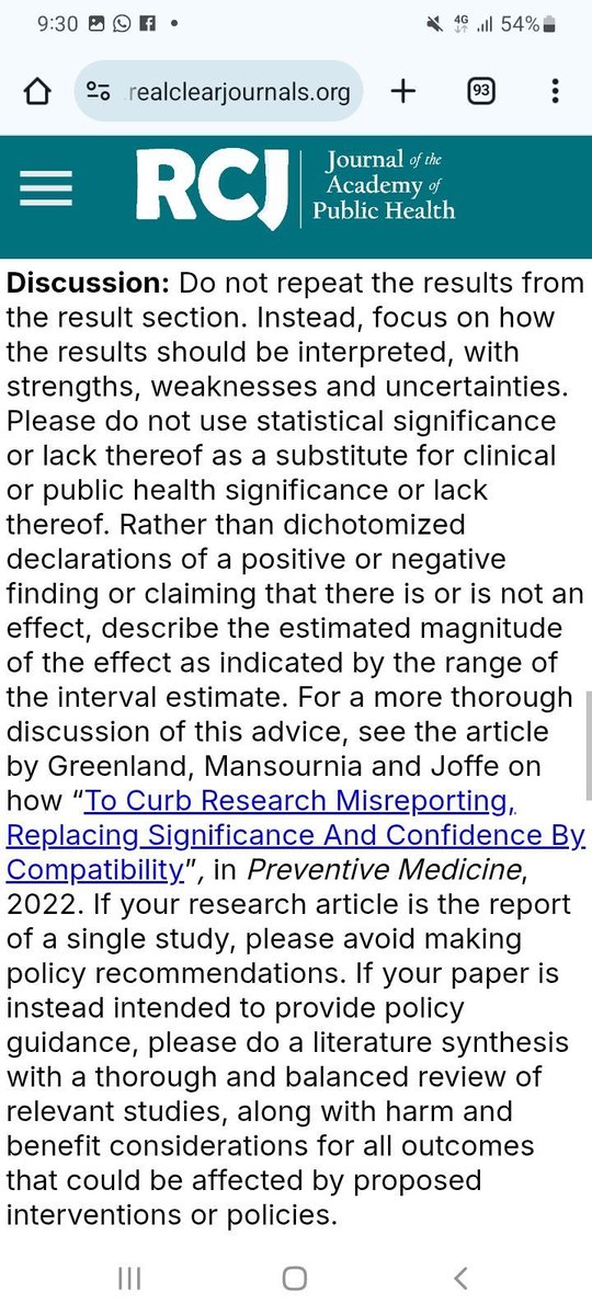 How should you interpret the study results? (Journal of the Academy of Public Health, Guideline for Authors)